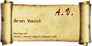 Áron Vazul névjegykártya